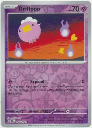 Drifloon Reverse Holo 060 - Stellar Crown Pokesingles
