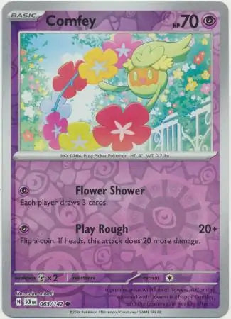 Comfey Reverse Holo 063 - Stellar Crown Pokesingles