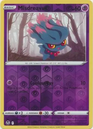 Misdreavus Reverse Holo 063, Silver Tempest | Sword & Shield, , 0.00 kr, Pokesingles. Kjøp pokemon kort til lave priser hos oss.