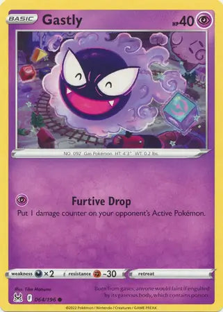 Gastly 064, Lost Origin | Sword & Shield, , 0.00 kr, Pokesingles. Kjøp pokemon kort til lave priser hos oss.