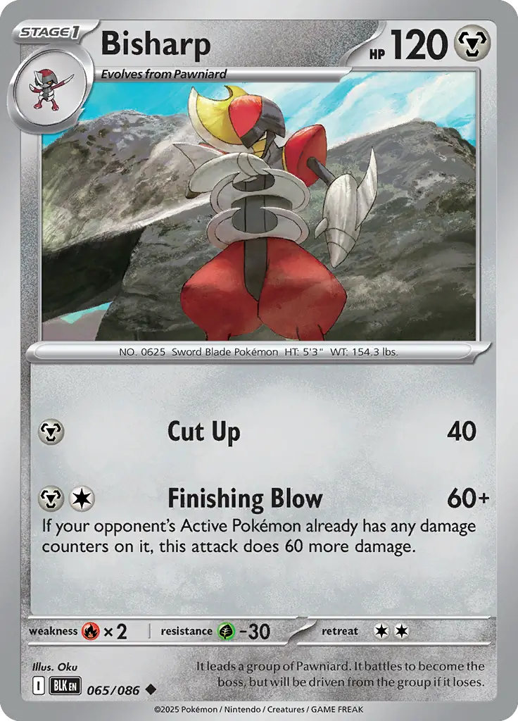 Bisharp 065 - Black Bolt Pokesingles