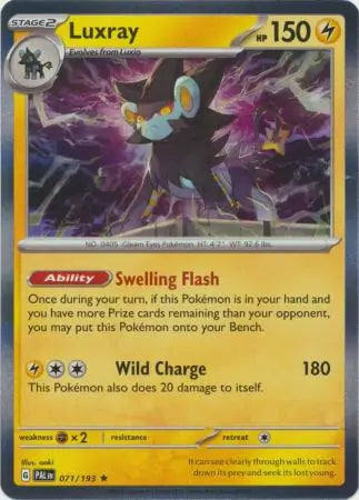 Luxray 071 - Paldea Evolved, Paldea Evolved | Scarlet & Violet, , 5.00 kr, Pokesingles. Kjøp pokemon kort til lave priser hos oss.