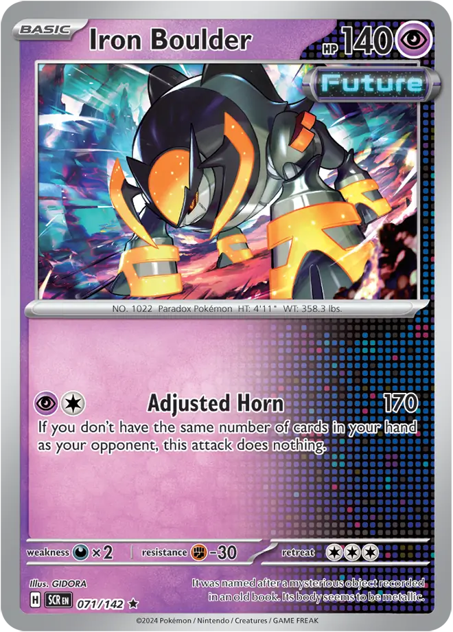Iron Boulder Holo 071 - Stellar Crown Pokesingles