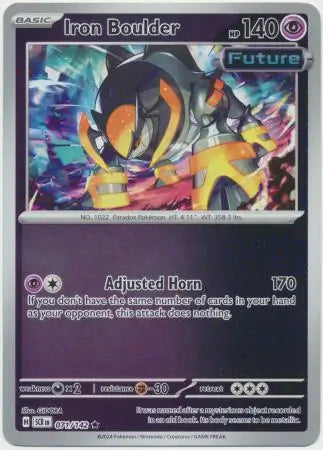 Iron Boulder Reverse Holo 071 - Stellar Crown Pokesingles