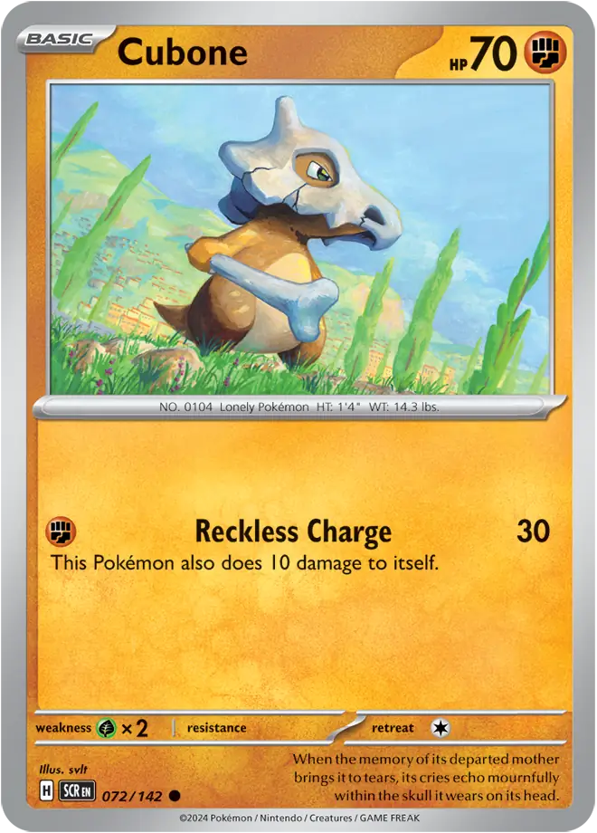 Cubone 072 - Stellar Crown Pokesingles