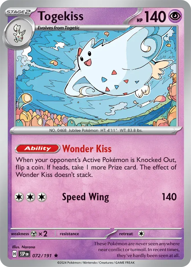 Togekiss Holo Rare 072 - Surging Sparks Pokesingles