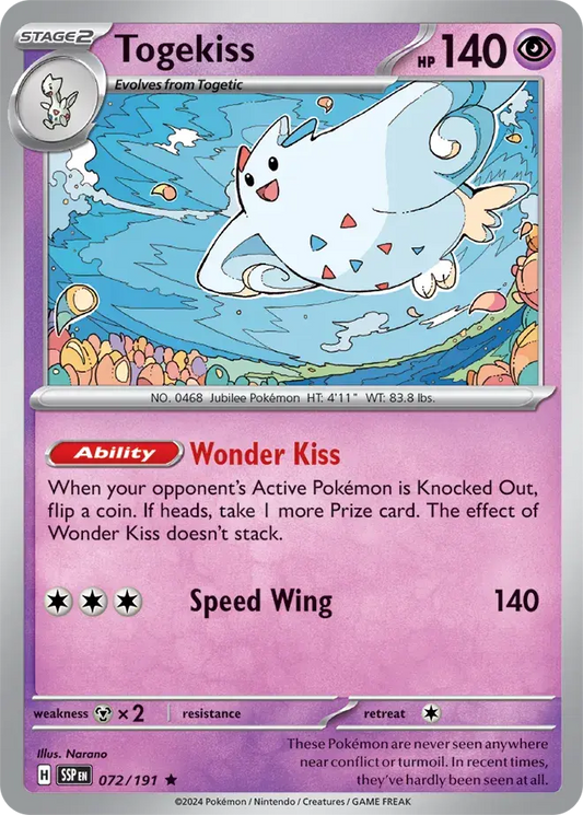 Togekiss Holo Rare 072 - Surging Sparks Pokesingles