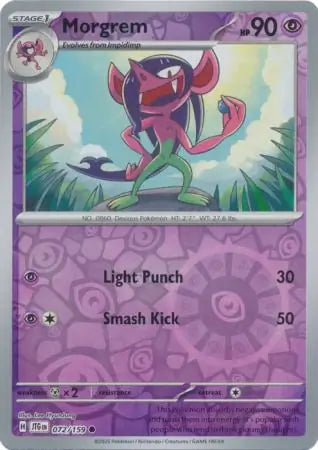 Morgrem Reverse Holo 072 - Journey Together Pokesingles