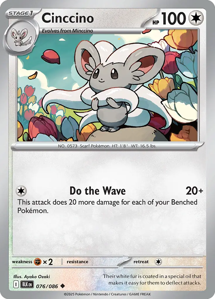 Cinccino 076 - Black Bolt Pokesingles