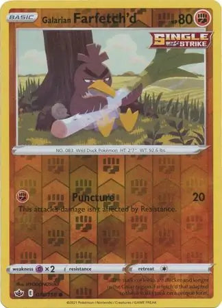 Galarian Farfetch'd Reverse Holo 078 Pokesingles