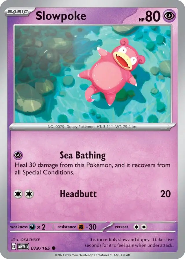 079 Slowpoke, 151 | Scarlet & Violet, , 3.00 kr, Pokesingles. Kjøp pokemon kort til lave priser hos oss.