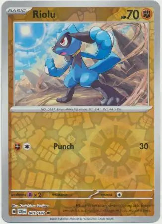 Riolu Reverse Holo 081 - Stellar Crown Pokesingles