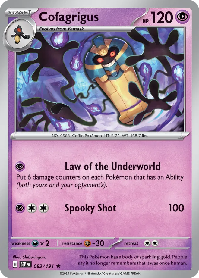 Cofagrigus Holo Rare 083 - Surging Sparks Pokesingles