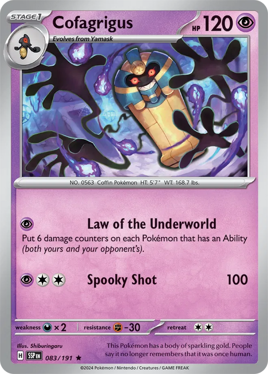 Cofagrigus Holo Rare 083 - Surging Sparks Pokesingles