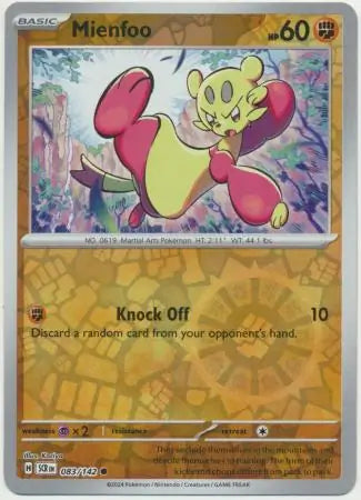 Mienfoo Reverse Holo 083 - Stellar Crown Pokesingles