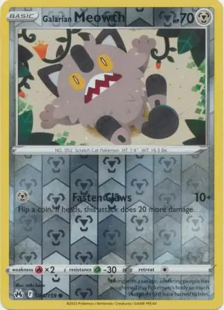 Galarian Meowth Reverse Holo 084, Crown Zenith | Sword & Shield, , 0.00 kr, Pokesingles. Kjøp pokemon kort til lave priser hos oss.