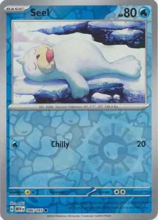 086 Seel Reverse Holo, 151 | Scarlet & Violet, reverse, 4.00 kr, Pokesingles. Kjøp pokemon kort til lave priser hos oss.