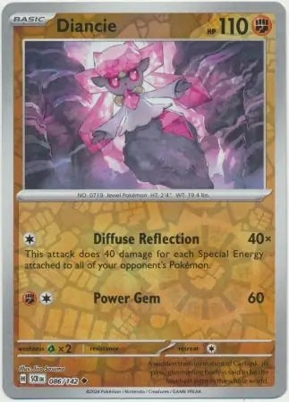 Diancie Reverse Holo 086 - Stellar Crown Pokesingles