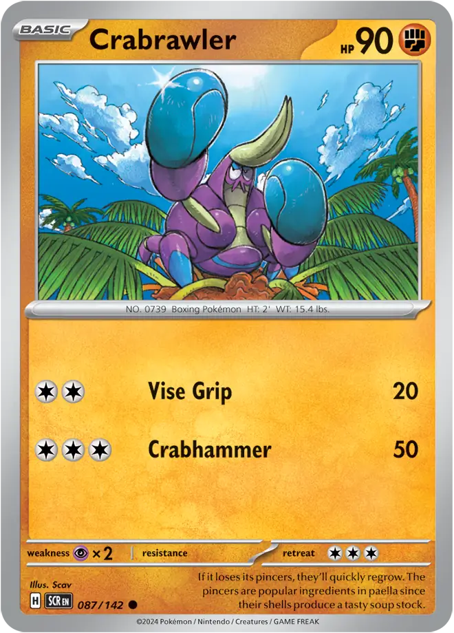Crabrawler 087 - Stellar Crown Pokesingles