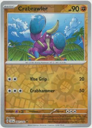 Crabrawler Reverse Holo 087 - Stellar Crown Pokesingles