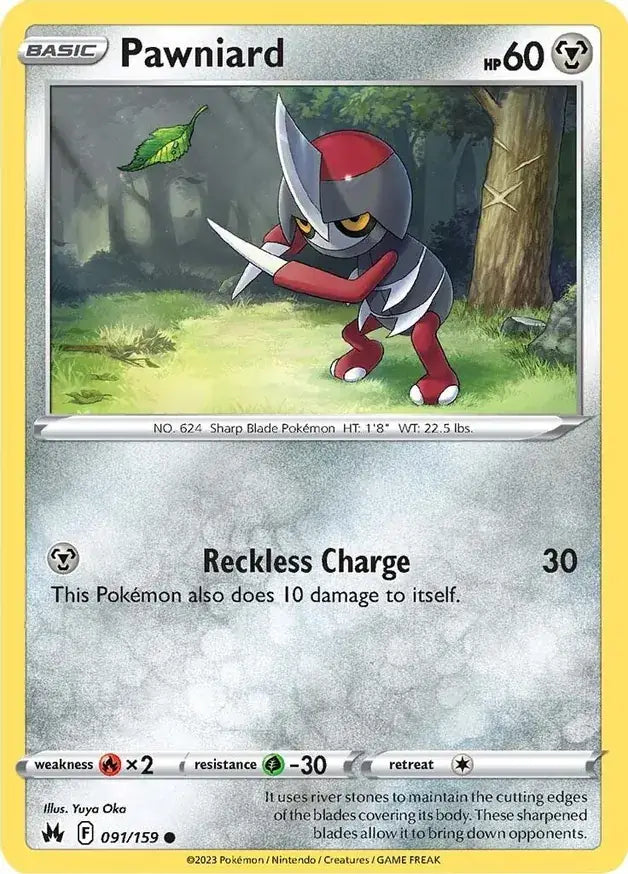 Pawniard 091, Crown Zenith | Sword & Shield, , 0.00 kr, Pokesingles. Kjøp pokemon kort til lave priser hos oss.