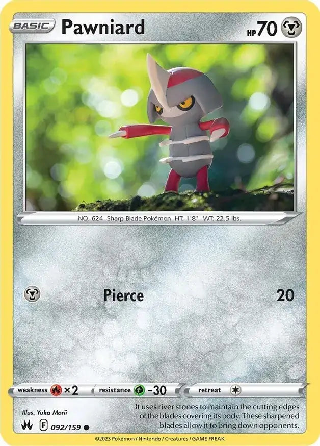 Pawniard 092, Crown Zenith | Sword & Shield, , 0.00 kr, Pokesingles. Kjøp pokemon kort til lave priser hos oss.