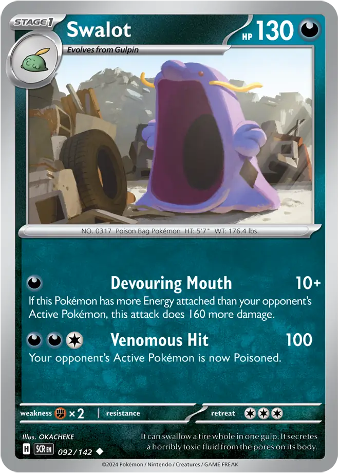 Swalot 092 - Stellar Crown Pokesingles