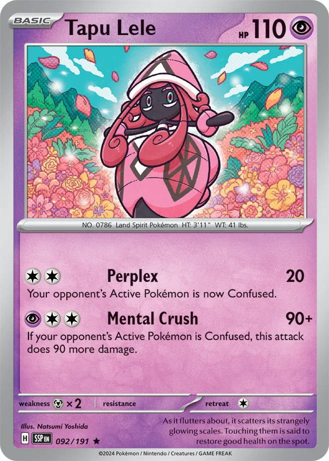Tapu Lele Holo Rare 092 - Surging Sparks Pokesingles