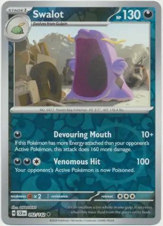 Swalot Reverse Holo 092 - Stellar Crown Pokesingles