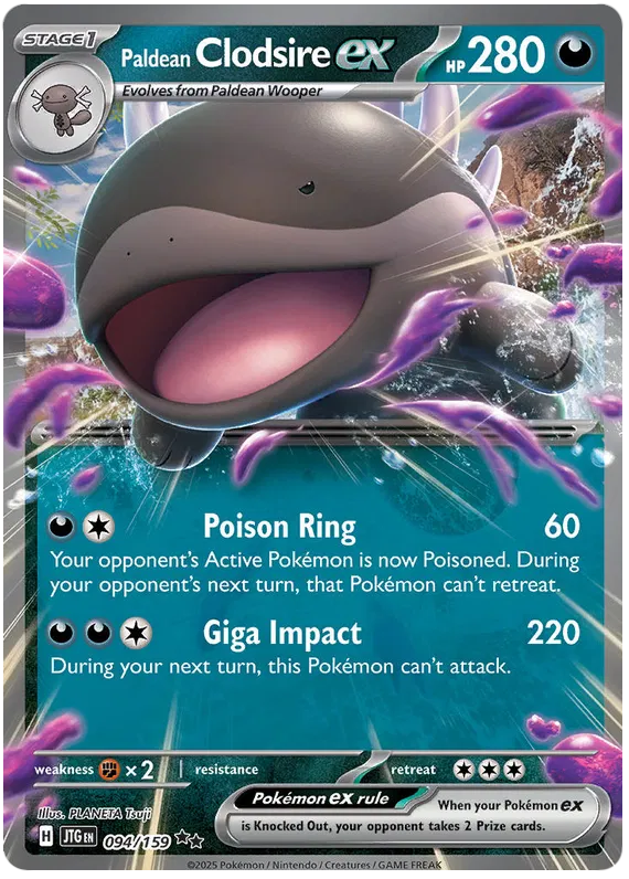 Paldean Clodsire ex 094 - Journey Together Pokesingles