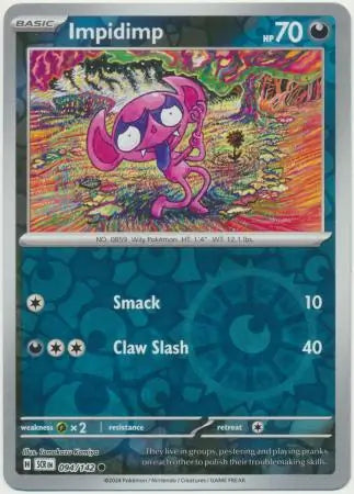 Impidimp Reverse Holo 094 - Stellar Crown Pokesingles
