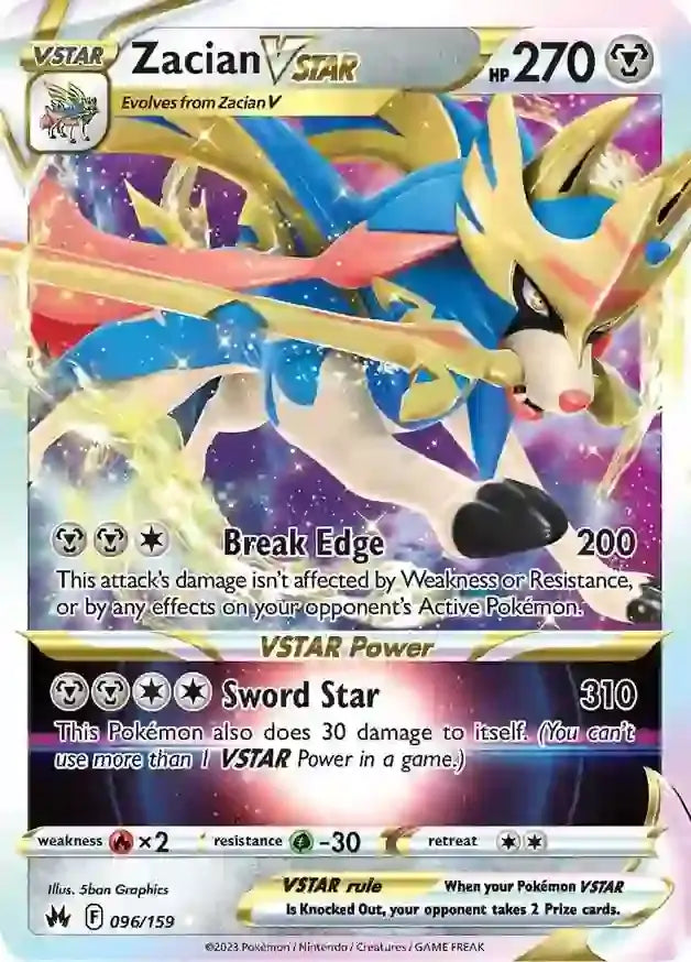 Zacian VSTAR 096, Crown Zenith | Sword & Shield, , 17.00 kr, Pokesingles. Kjøp pokemon kort til lave priser hos oss.