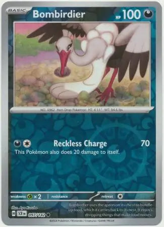 Bombirdier Reverse Holo 097 - Stellar Crown Pokesingles