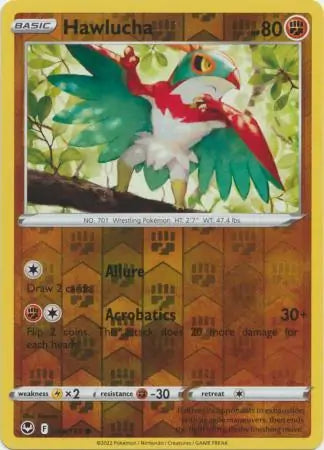 Hawlucha Reverse Holo 098, Silver Tempest | Sword & Shield, , 0.00 kr, Pokesingles. Kjøp pokemon kort til lave priser hos oss.