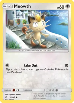 Meowth 101 - Burning Shadows Pokesingles
