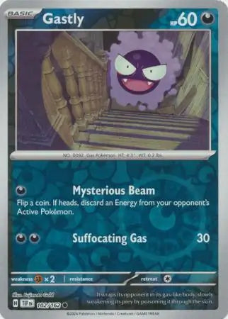 102 Gastly - Reverse Holo, Temporal Forces | Scarlet & Violet, reverse, 4.00 kr, Pokesingles. Kjøp pokemon kort til lave priser hos oss.