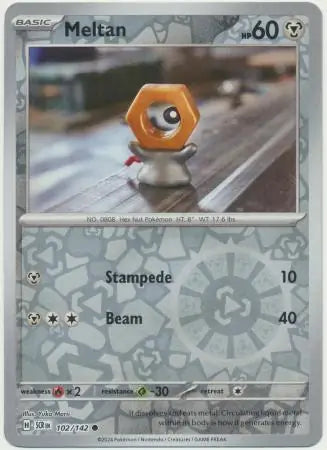 Meltan Reverse Holo 102 - Stellar Crown Pokesingles