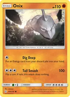 Onix 105 - Cosmic Eclipse Pokesingles