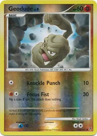 Geodude Reverse Holo 105 - Supreme Victors Pokesingles
