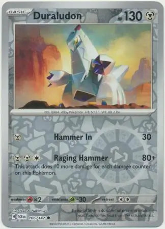 Duraludon Reverse Holo 106 - Stellar Crown Pokesingles