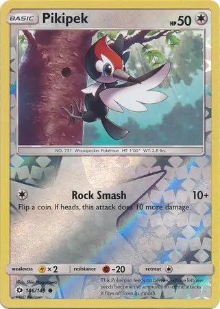 Pikipek Reverse Holo 106 - Sun & Moon Base Pokesingles