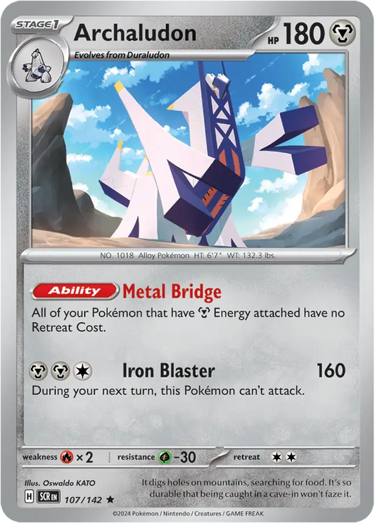 Archaludon Holo Rare 107 - Stellar Crown Pokesingles