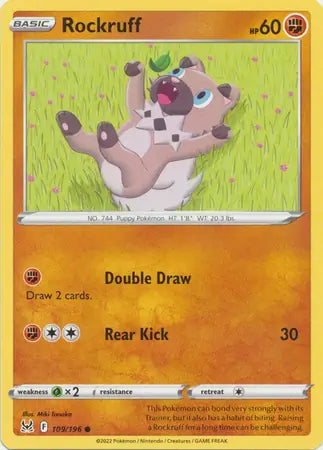 Rockruff 109, Lost Origin | Sword & Shield, , 0.00 kr, Pokesingles. Kjøp pokemon kort til lave priser hos oss.