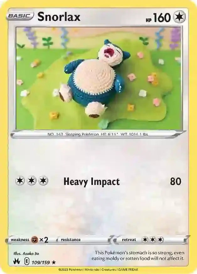 Snorlax 109, Crown Zenith | Sword & Shield, , 0.00 kr, Pokesingles. Kjøp pokemon kort til lave priser hos oss.