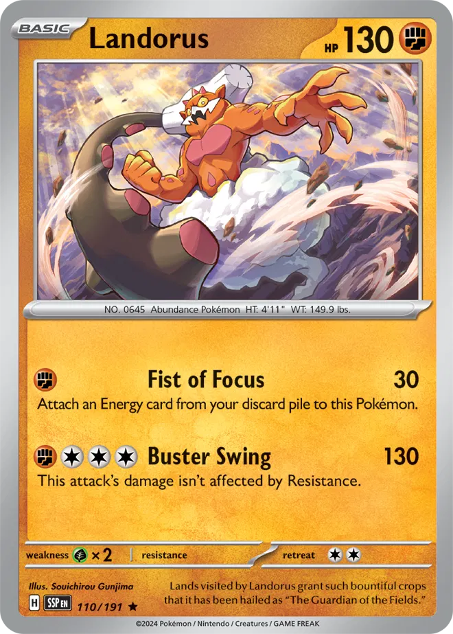 Landorus Holo Rare 110 - Surging Sparks Pokesingles
