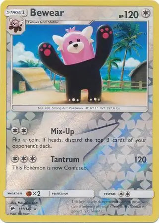 Bewear Reverse Holo 111 - Burning Shadows Pokesingles