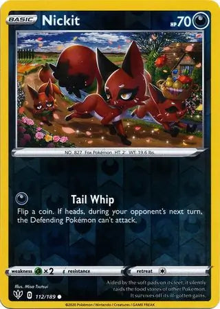 Nickit Reverse Holo 112, Darkness Ablaze | Sword & Shield, , 100.00 kr, Pokesingles. Kjøp pokemon kort til lave priser hos oss.