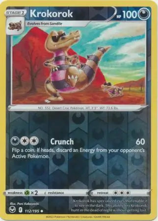 Krokorok Reverse Holo 112, Silver Tempest | Sword & Shield, , 0.00 kr, Pokesingles. Kjøp pokemon kort til lave priser hos oss.