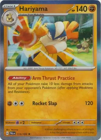 Hariyama 113 - Paldea Evolved, Paldea Evolved | Scarlet & Violet, , 5.00 kr, Pokesingles. Kjøp pokemon kort til lave priser hos oss.