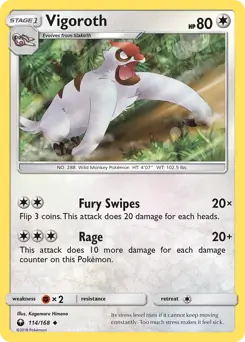 Vigoroth 114 - Celestial Storm Pokesingles